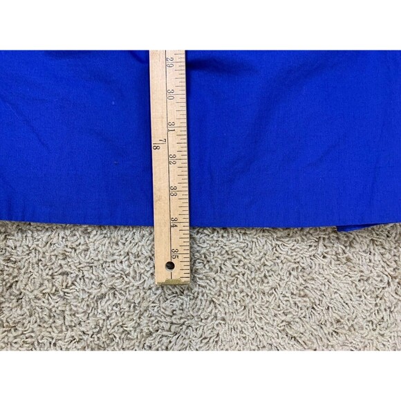 J.Crew Sleeveless Dress Women's Size 2 Faux Wrap Lined Ruffle Neck Cobalt Blue - Picture 11 of 16